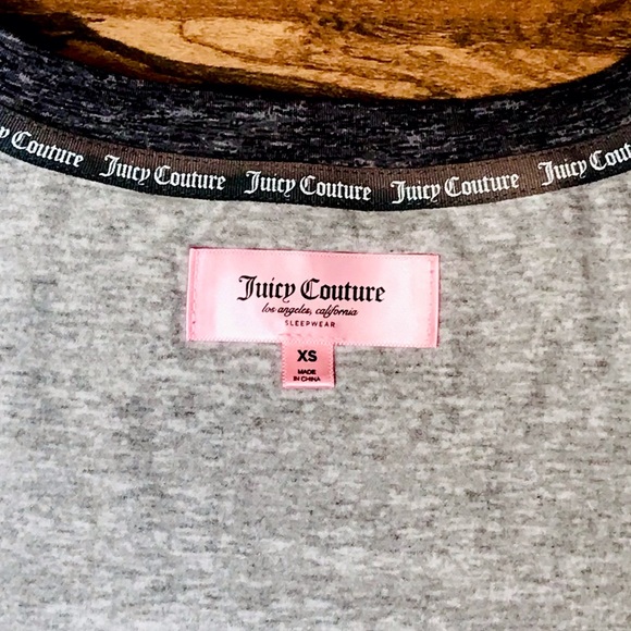 JUICY COUTURE Heather Grey/ Charcoal T Shirt in size XS NEW without Tags - Picture 7 of 8